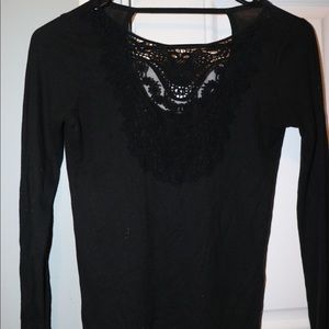 Black long sleeve top